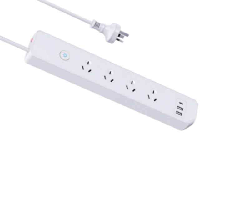 AU05 Power Strip v austrálskom štýle so 4 zásuvkami, 2 portami USB-A a 1 portom USB-C